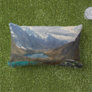Scenic Alpine Mountains Photo Lumbar Pillow