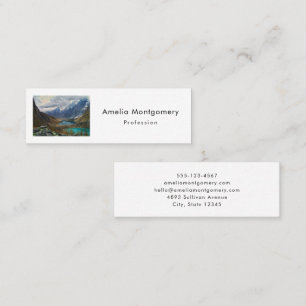 Scenic Alpine Mountains Photo Mini Business Card