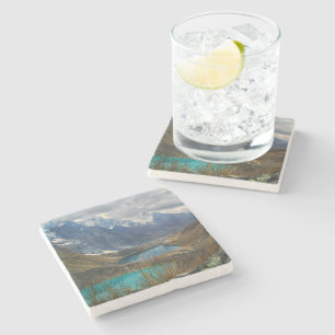 Scenic Alpine Mountains Photo Stone Coaster