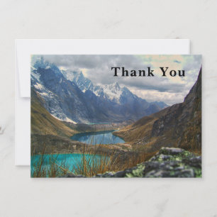 Scenic Alpine Mountains Photo Thank You Card