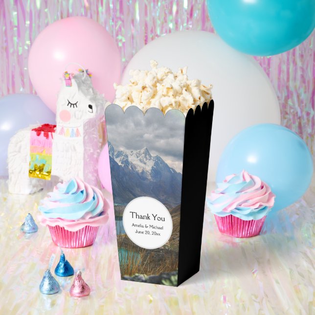 Scenic Alpine Mountains Photo Thank You Favor Box (Party)