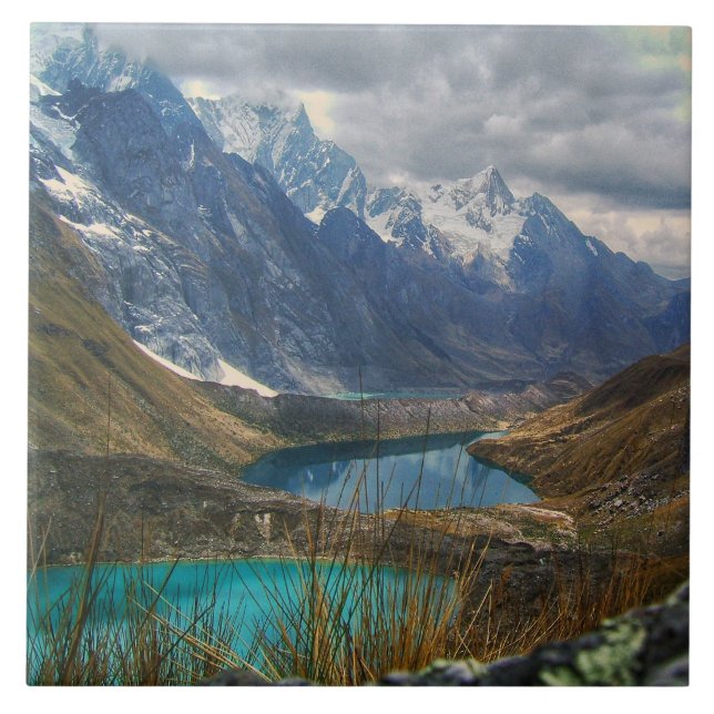 Scenic Alpine Mountains Photo Tile (Front)