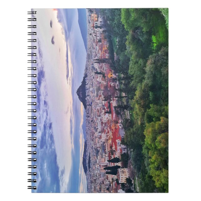Scenic Athens Purple Sunset View  Notebook (Front)