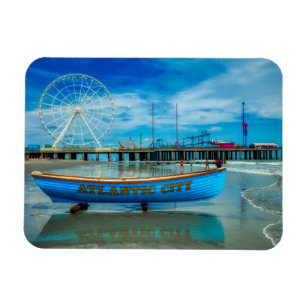 Scenic Atlantic City Boardwalk Magnet