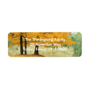Scenic Autumn Photo Return Address Labels Sticker