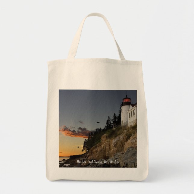 Scenic Bar Harbour Lighthouse  Tote Bag (Front)