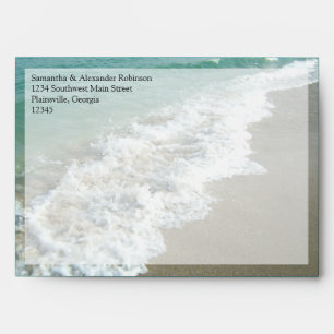 Scenic Beach Destination Wedding Envelope