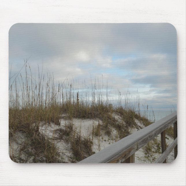 Scenic Beach Photography Boardwalk & Sand Dunes Mouse Pad (Front)