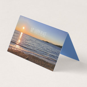 Scenic Beach Sunset Photo Card