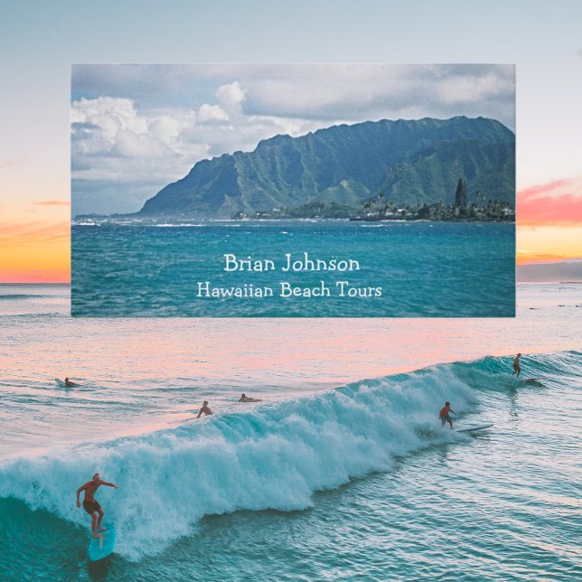 Scenic Beach Vacation Personalized Business Cards (Creator Uploaded)