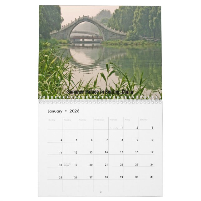 Scenic BEIJING Calendar (Jan 2026)