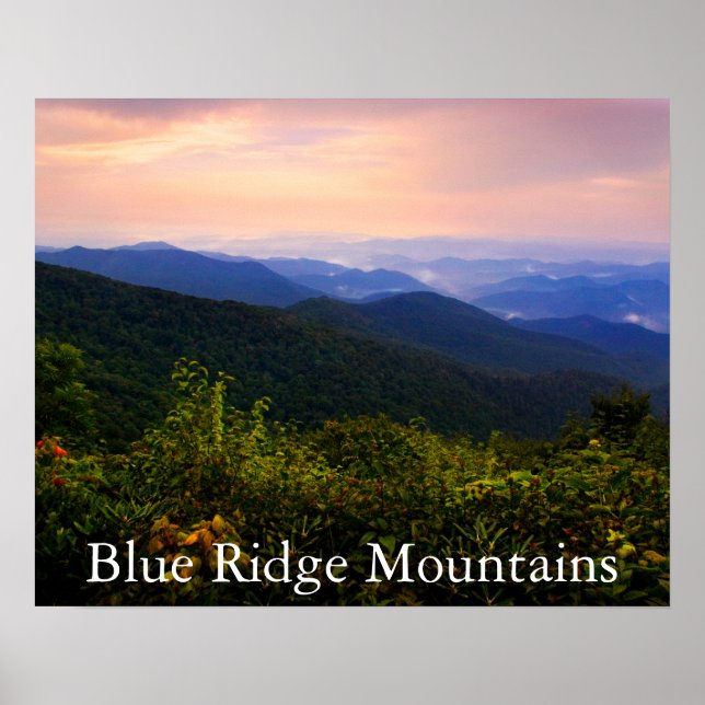 Scenic Blue Ridge Mountains Landscape Photograph Poster (Front)