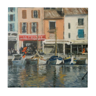 Scenic Boat Harbour in Cassis Tile