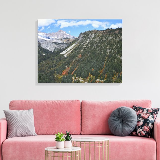 Scenic Canyon Autumn Color Landscape Canvas Print (Insitu(LivingRoom))
