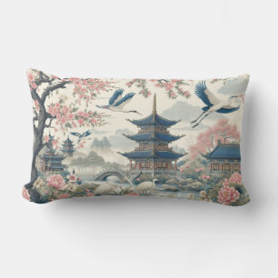 scenic chinoiserie lumbar pillow
