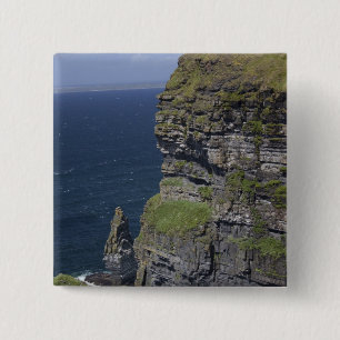 Scenic Cliffs of Moher and O'Brien's Tower 2 Inch Square Button