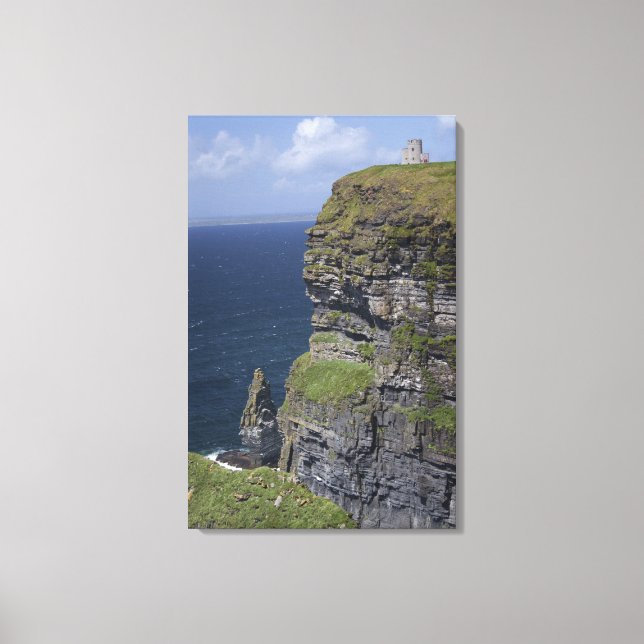 Scenic Cliffs of Moher and O'Brien's Tower Canvas Print (Front)