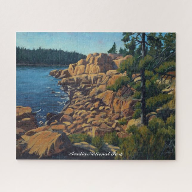 Scenic Coastal Scene in Acadia National Park Jigsaw Puzzle (Horizontal)