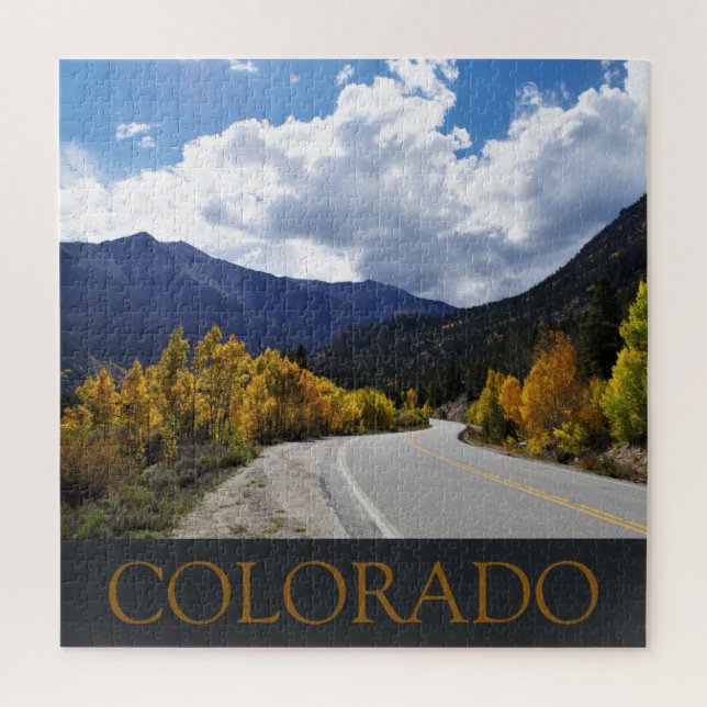 Scenic Colorado Gold Aspens Family Fun Jigsaw Puzzle (Vertical)