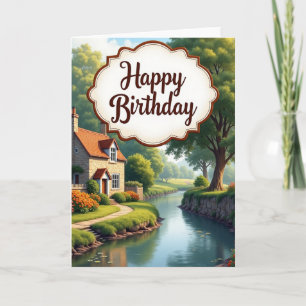 Scenic Cottage Birthday Card