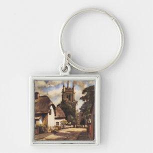Scenic Country View British Railways Poster Keychain