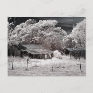 Scenic Derelict Farm Buildings Postcard