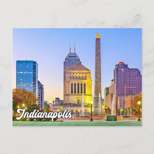 Scenic Downtown Indianapolis, Indiana, USA Postcard (Front)