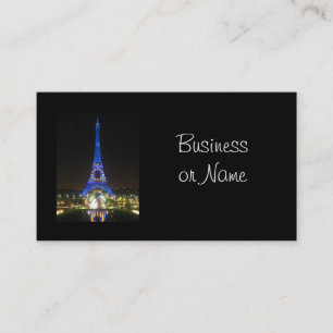 Scenic Eiffel Tower at Night Business Card