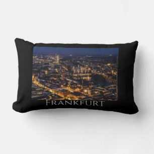 Scenic Frankfurt Night Lumbar Pillow