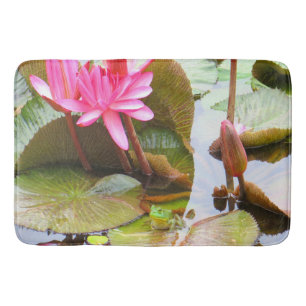 Scenic Frog and Lily Pads Bath Mat