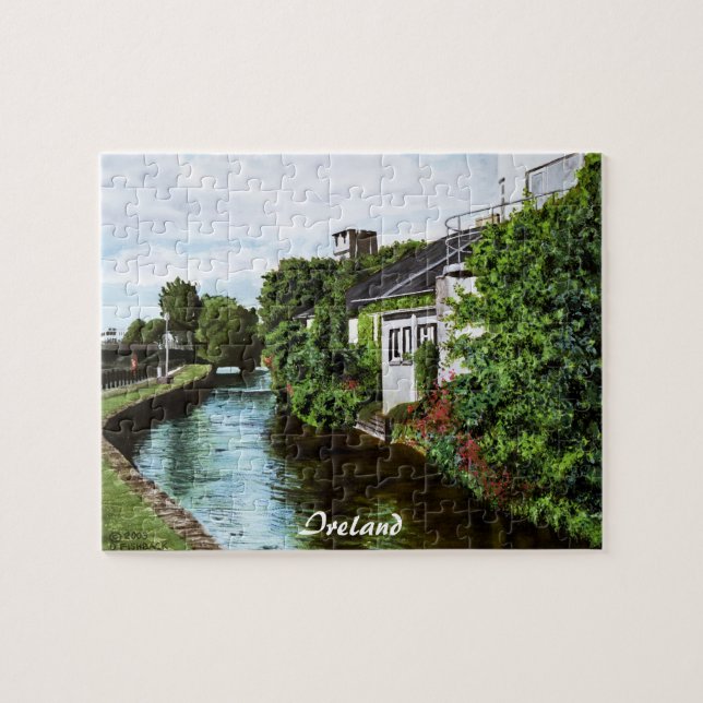 Scenic Galway City Ireland Canal View Jigsaw Puzzle (Horizontal)