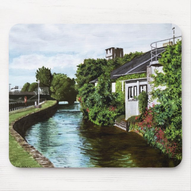Scenic Galway City Ireland Canal View Mouse Pad (Front)