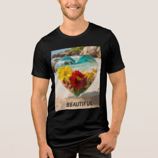 Scenic Glass Heart Bloom – Bella+Canvas Tri-blend  Shirt