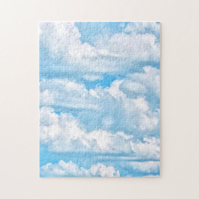 Scenic Happy Sunny Clouds Background Jigsaw Puzzle (Vertical)