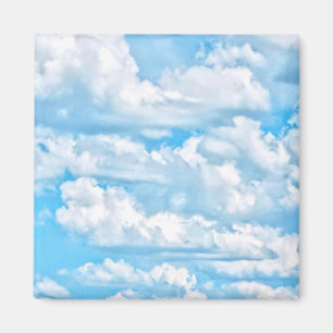 Scenic Happy Sunny Clouds Background Magnet
