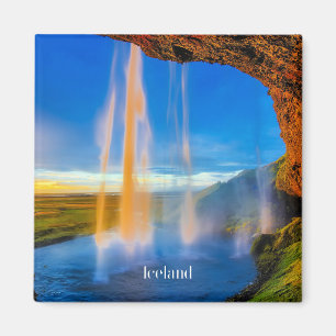 Scenic Iceland, skogafoss photographWa Magnet