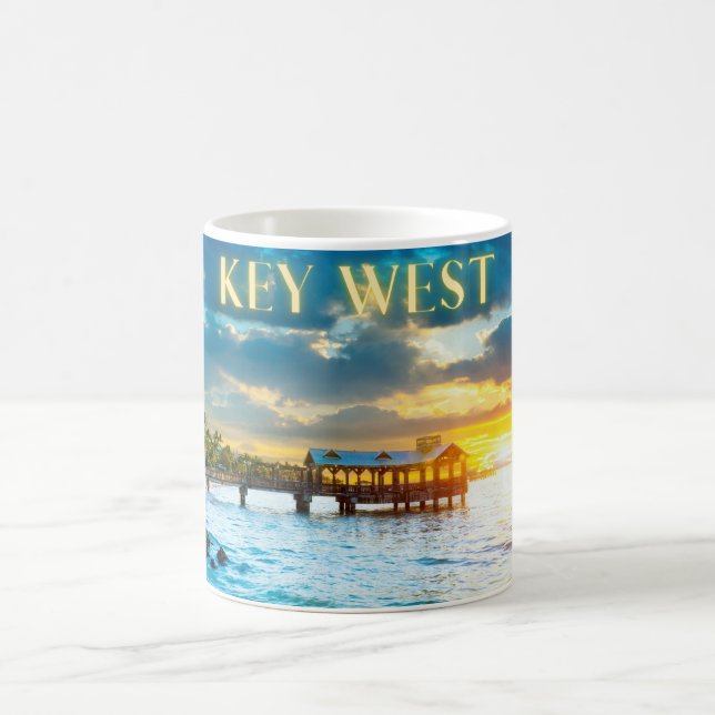 Scenic Key West Pier  Coffee Mug (Center)