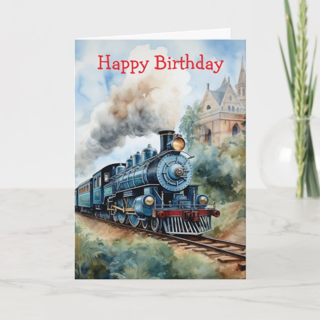 Scenic Landscape a Victorian Train Card (Front)