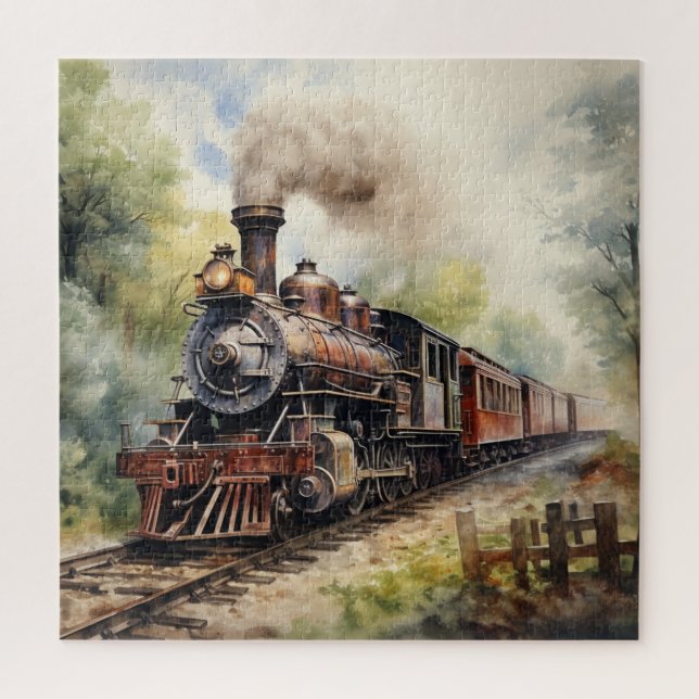 Scenic Landscape a Victorian Train Jigsaw Puzzle (Vertical)