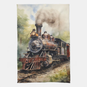 Scenic Landscape a Victorian Train Kitchen Towel