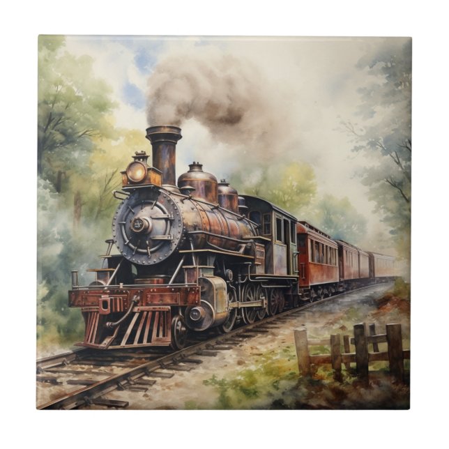 Scenic Landscape a Victorian Train Tile (Front)