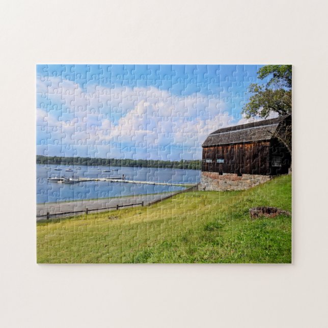Scenic Landscape and Water. Wethersfield Cove, CT Jigsaw Puzzle (Horizontal)