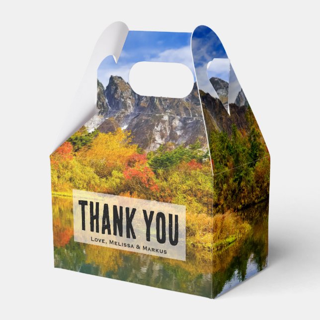 Scenic Landscape Forest and Mountains Favor Box (Front Side)