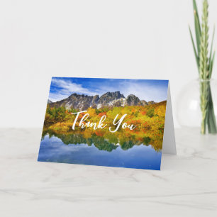 Scenic Landscape Forest and Mountains  Thank You Card