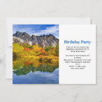 Scenic Landscape Mountains Lake Forest Birthday