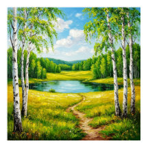 Scenic Landscape of a Serene Lake