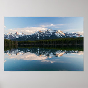 Scenic Landscape of Canadian Rockies at sunset Poster