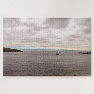 Scenic Landscape of Tadoussac bay, Quebec, Canada Jigsaw Puzzle