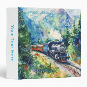 Scenic Landscape with Train Binder
