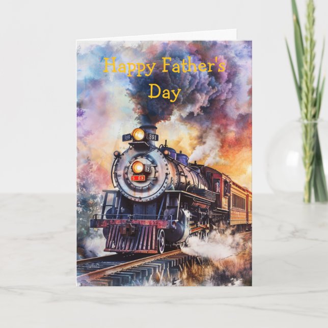 Scenic Landscape with Train Card (Front)